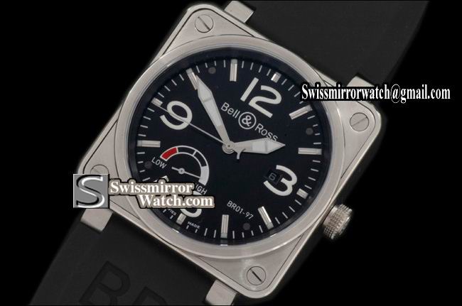 Bell&Ross Instrument 01-97 SS Black 46mm Asia 21J with P/Reserve
