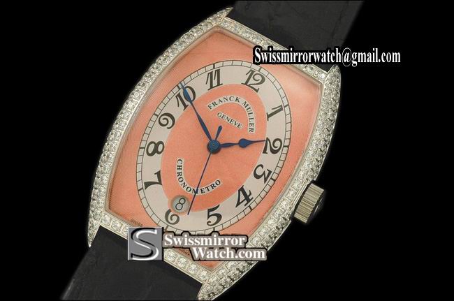 Franck Muller Chronometro Men Diamond/WG Salmon Eta 2824-2