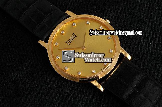 Piaget 18K YG Men UltraThin Swiss Quartz Replica Watches