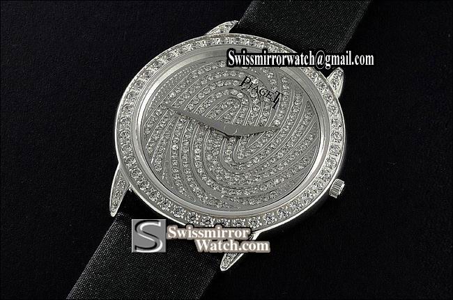 Piaget Altaplano Fingerprint WG Diamonds Swiss Quartz Replica Watches