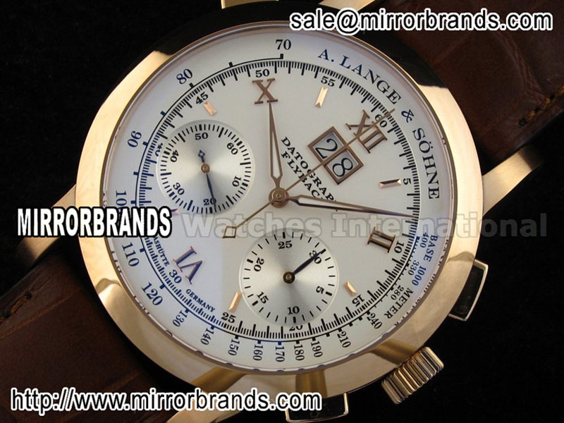 Luxury A.Lange & Sohne Datograph Chrono/Date Cream RG/LE White Chronos Ven 75 Replica Watches