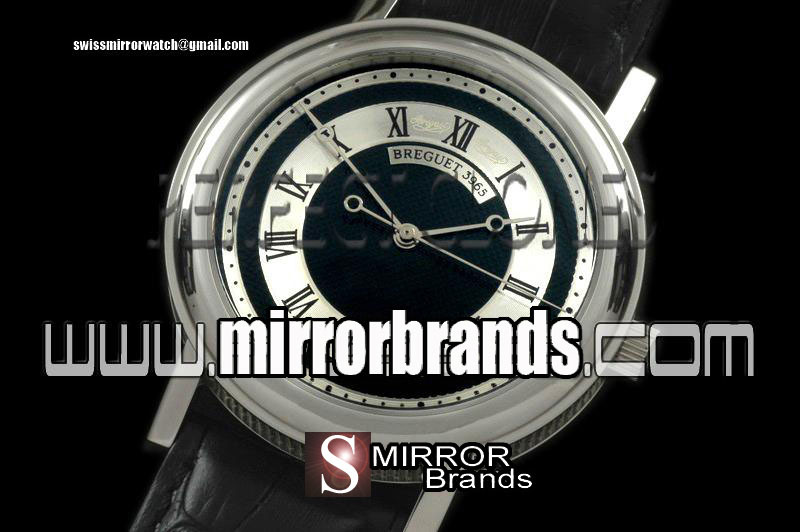 Luxury Breguet Classique Automatic 3965 SS/LE Blk/Silver Asian Eta 2892 Replica Watches