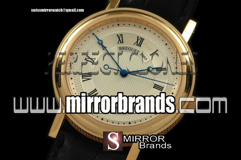 Luxury Breguet Classique Automatic 3965 YG/LE White Asian Eta 2892 Replica Watches