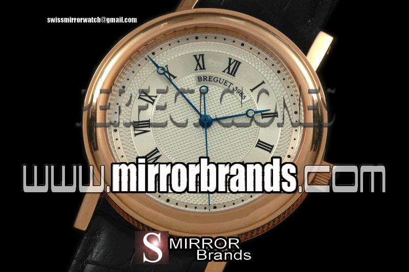 Luxury Breguet Classique Automatic 3965 RG/LE White Asian Eta 2892 Replica Watches