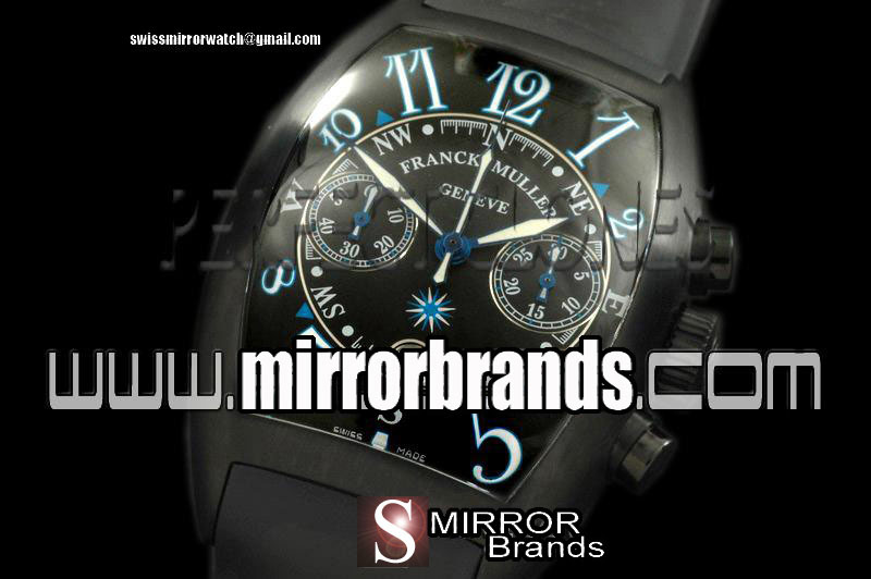 Luxury Franck Muller Casablanca Chrono Limited Ed PVD/RU Black A-7750