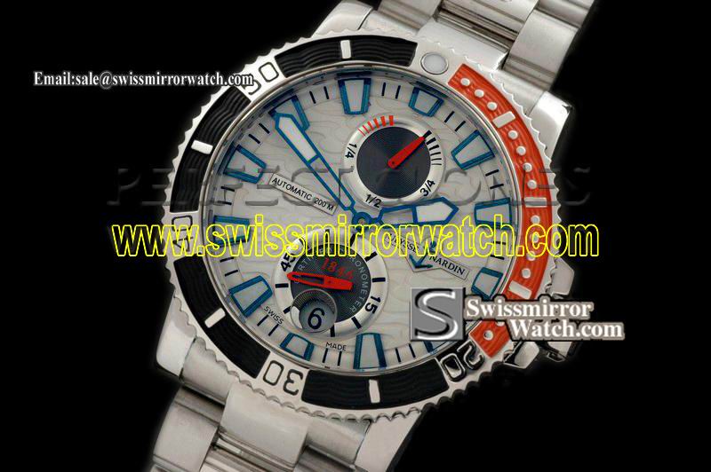 Ulysse Nardin Maxi Marine Diver SS/SS Silver Surf A-23J Replica Watches