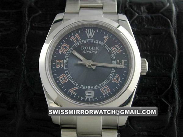 Rolex Air-King 2007 Classic SS Grey Swiss 2836 Watch