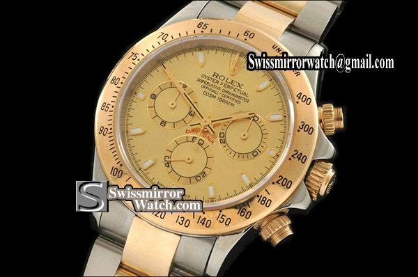Rolex Cosmograph Daytona 14K Wrapped TT Gold Dial Stick Markers