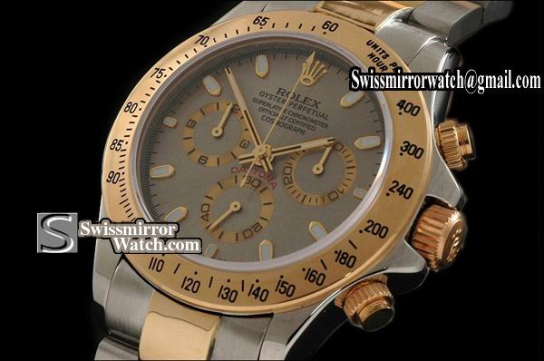 Rolex Cosmograph Daytona 14K Wrapped TT Grey Dial Stick Markers
