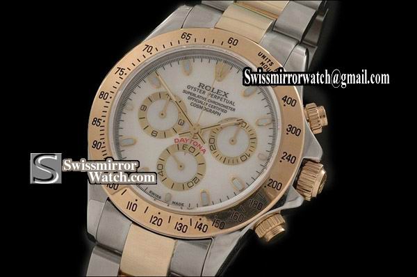Rolex Cosmograph Daytona 14K Wrapped TT White Dial Stick Markers