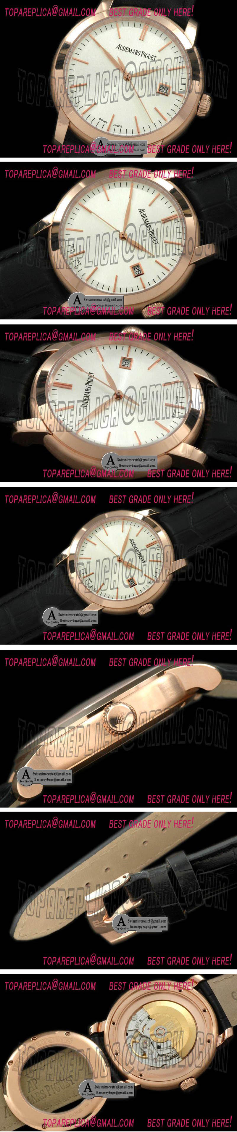 Audemars Piguet 15170OR.OO.A088CR.01 Jules Audemars Classic Auto Rose Gold White ETA 2824-2 Replica Watches