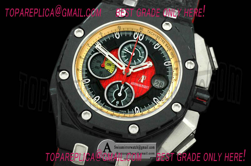 Audemars Piguet 26290IO.OO.A001VE.01 Grand Prix Carbon/Leather Red A-7750 Replica Watches