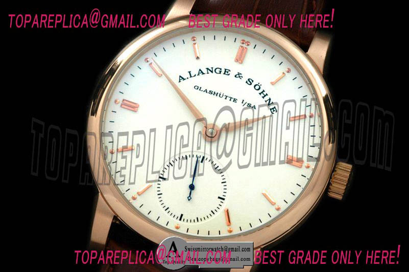 A Lange & Sohne Classic 1815 Rose Gold/Leather White Asian 17J Manual H/W Replica Watches