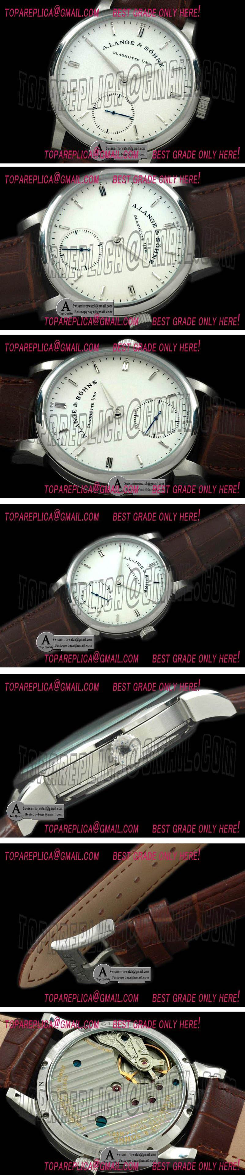 A Lange & Sohne Classic 1815 SS/Leather White Asian 17J Manual H/W Replica Watches