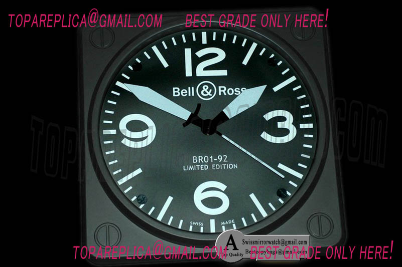 Bell & Ross Black/White Wall Clock 30mm