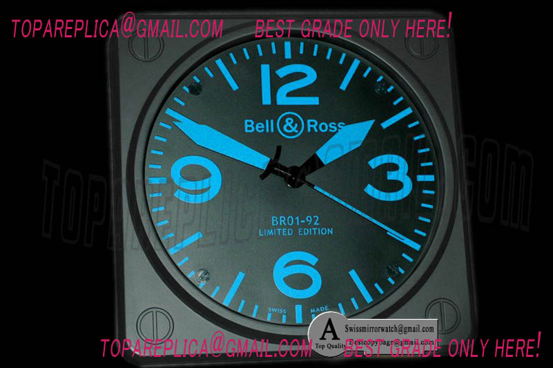 Bell & Ross Black/Blue Wall Clock 30mm