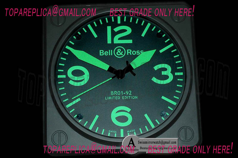 Bell & Ross Black/Green Wall Clock 30mm