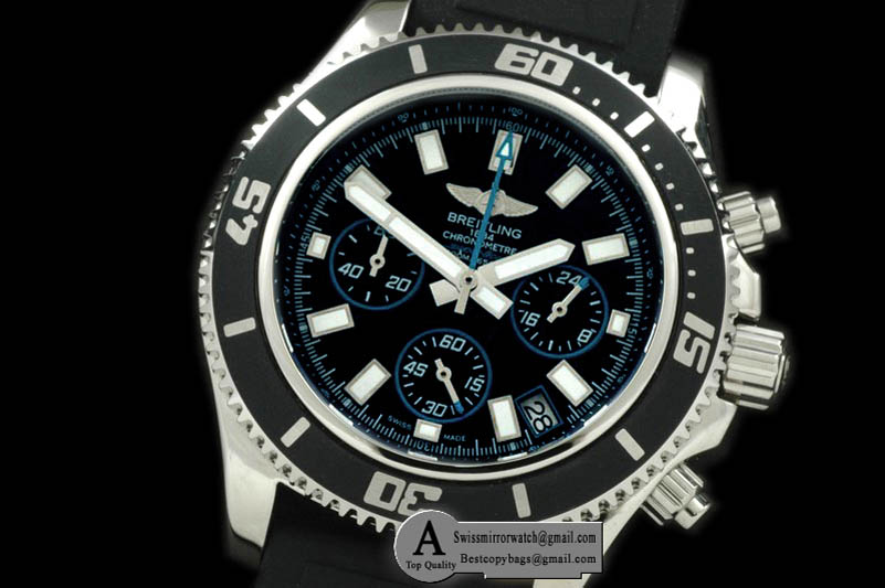Breitling Superocean Abyss SS/Rubber Black/Blue Jap OS20 Replica Watches