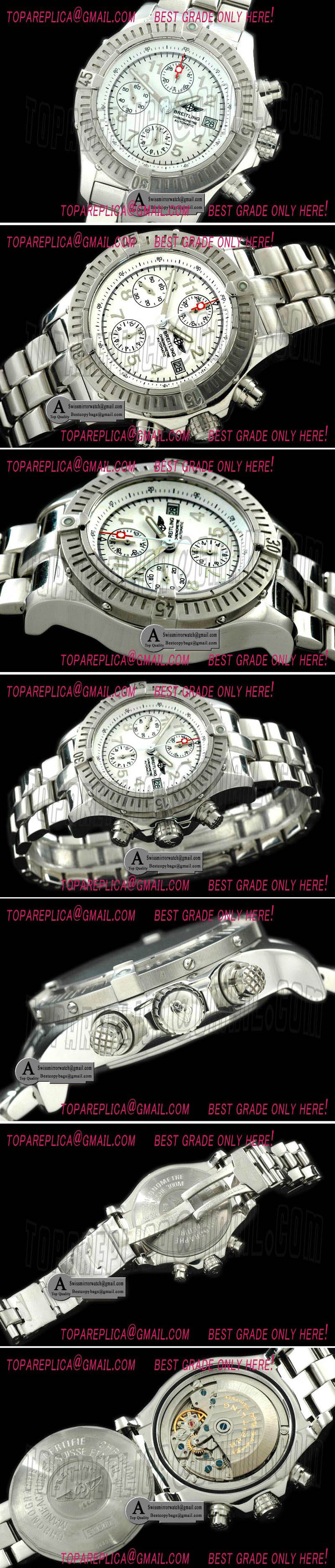 Breitling Chrono Avenger V2 SS/SS White A-7750 28800 Replica Watches