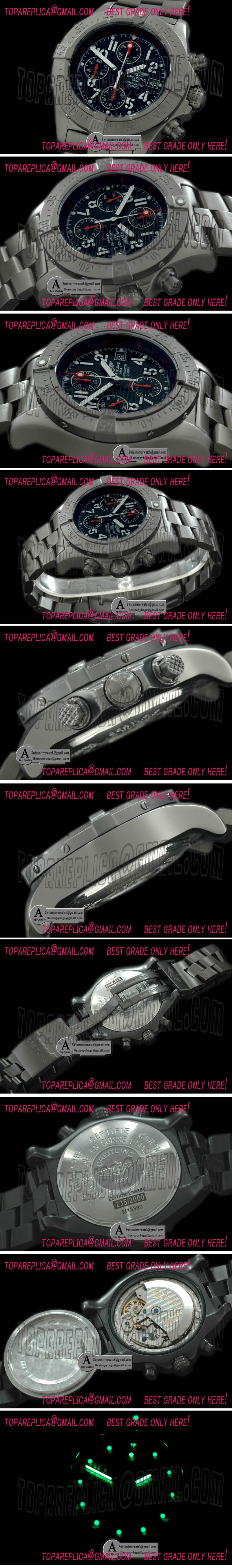 Breitling M13380 Skyland Avenger Chrono PVD/PVD Black A-7750 28800 Replica Watches