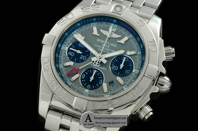 Breitling Chronomat B01 GMT SS/SS Graphite Stick A-7750 Replica Watches