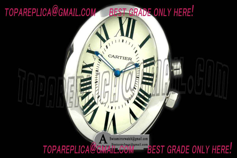 Cartier Baignoire Style SS Alarm Clock with Boxset Replica Watches