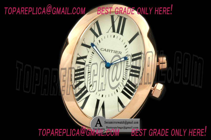 Cartier W0100083 Baignoire Style Rose Gold Alarm Clock with Boxset Replica Watches