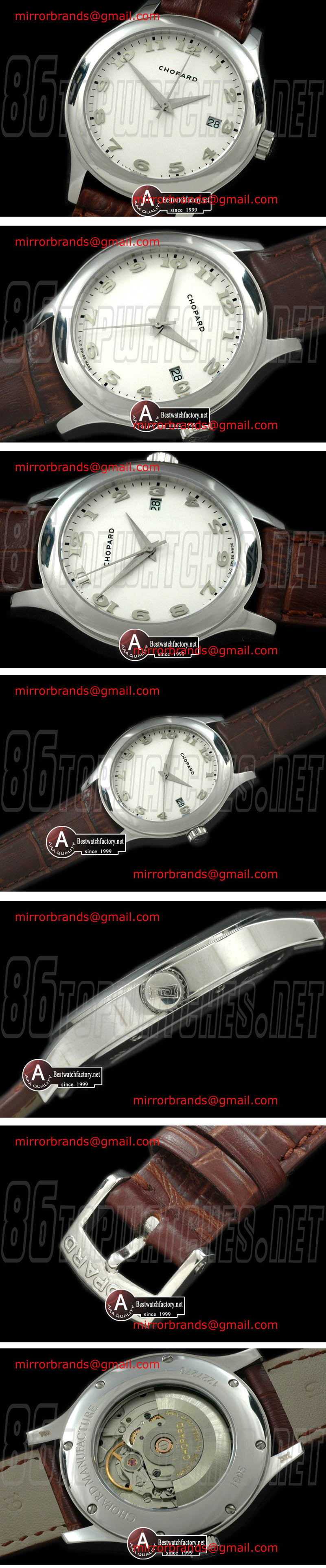 Luxury Chopard LUC Automatic SS/Leather White Asia 2824