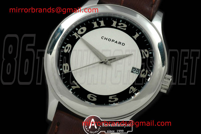 Luxury Chopard LUC Automatic SS/Leather White/Black Asia 2824