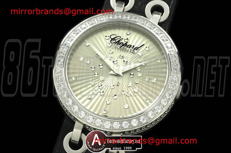 Luxury Chopard Xtravagaza Ladies SS/Leather Grey Jpaneae Quartz
