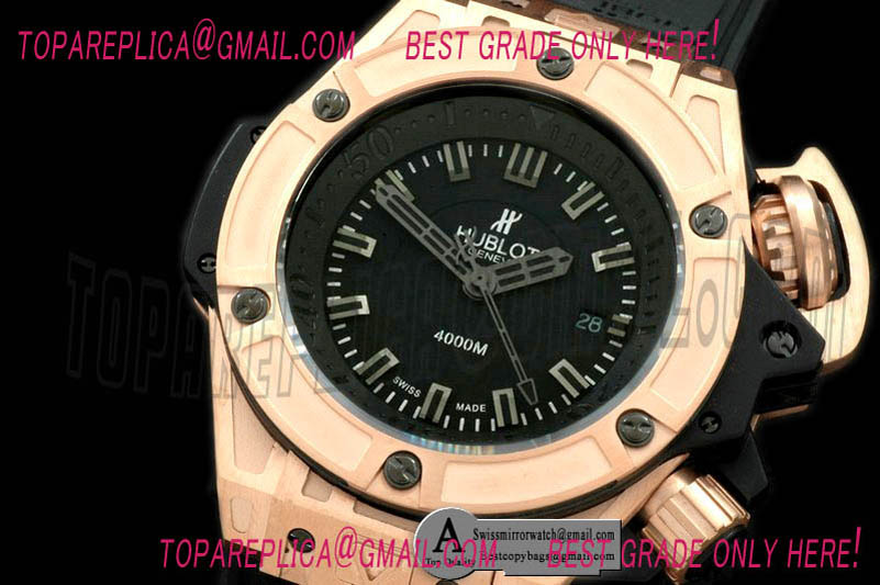 Luxury Hublot Diver 4000m Rose Gold/Rubber Black Asian 2824