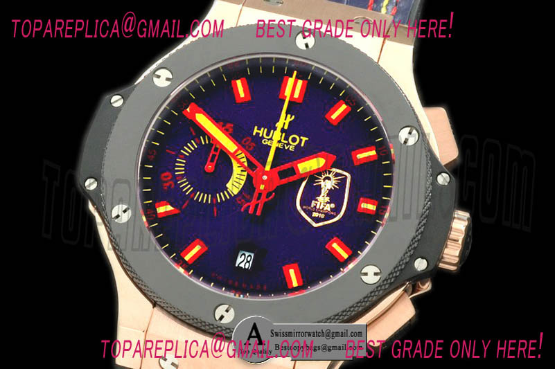 Hublot 318.PM.8529.GR.ESP10 Spain World-Cup Winner Special Edition Rose Gold/Rubber A-7750