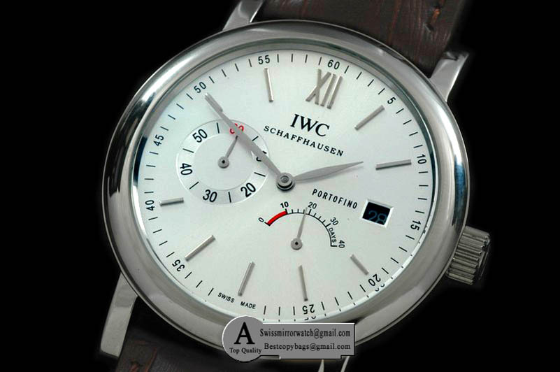 IWC Portofino Power Reserve SS/Leather White Asia SG 35J Replica Watches
