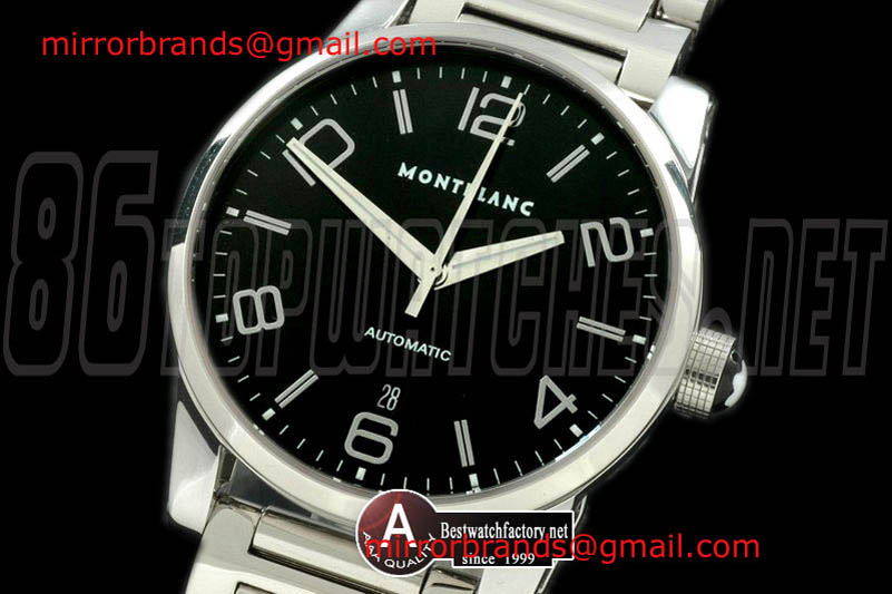 Mont Blanc Timewalker Automatic SS/SS Black Asian Eta 2836-2