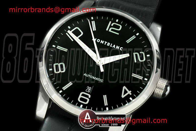 Mont Blanc Timewalker Automatic SS/Leather Black Asian Eta 2836-2