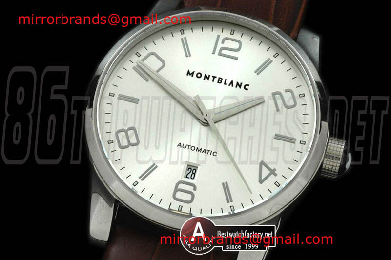 Mont Blanc Timewalker Automatic SS/Leather White Asian Eta 2836-2