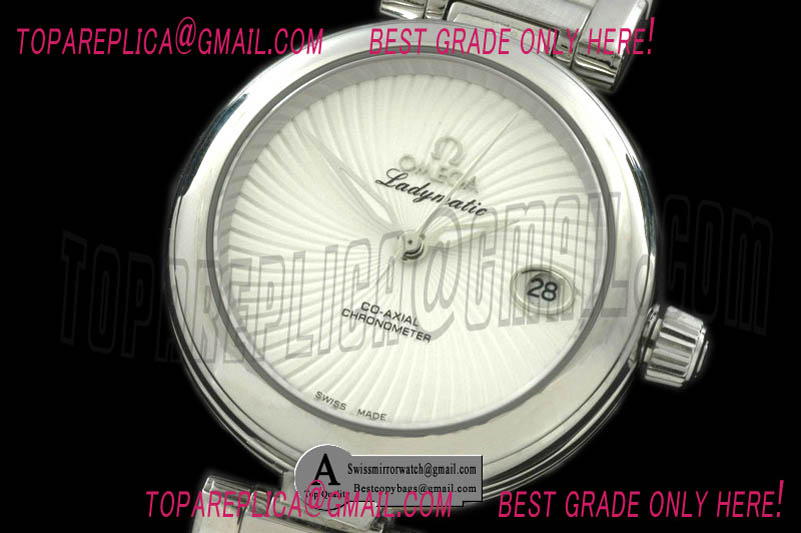 Omega 425.30.34.20.05.001 Deville Ladymatic SS/SS White Swiss Quartz Replica Watches