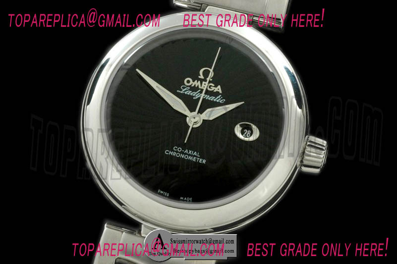 Omega 425.30.34.20.01.001 Deville Ladymatic SS/SS Black S-2671 Replica Watches