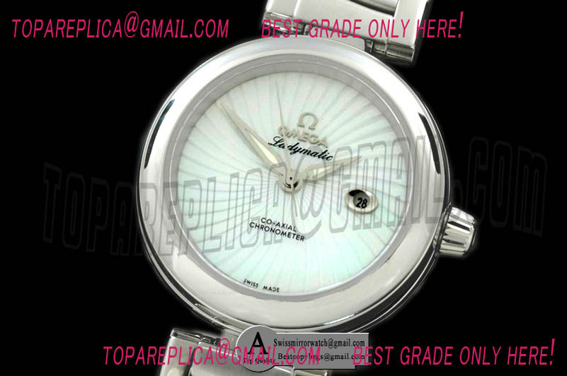 Omega 425.30.34.20.05.001 Deville Ladymatic Mid SS/SS White A-2836 Replica Watches