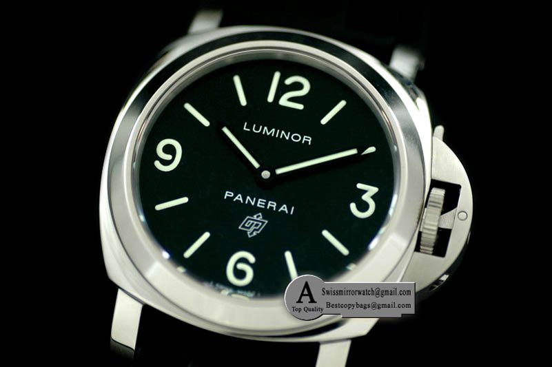 Officine Panerai Pam 000 N NV SS/Rubber Black Dial A-6497 Replica Watches