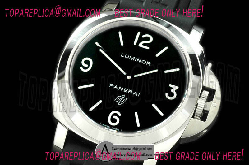 Luxury Panerai Pam 000N SS/Rubber Black 6497 Swiss-Lume