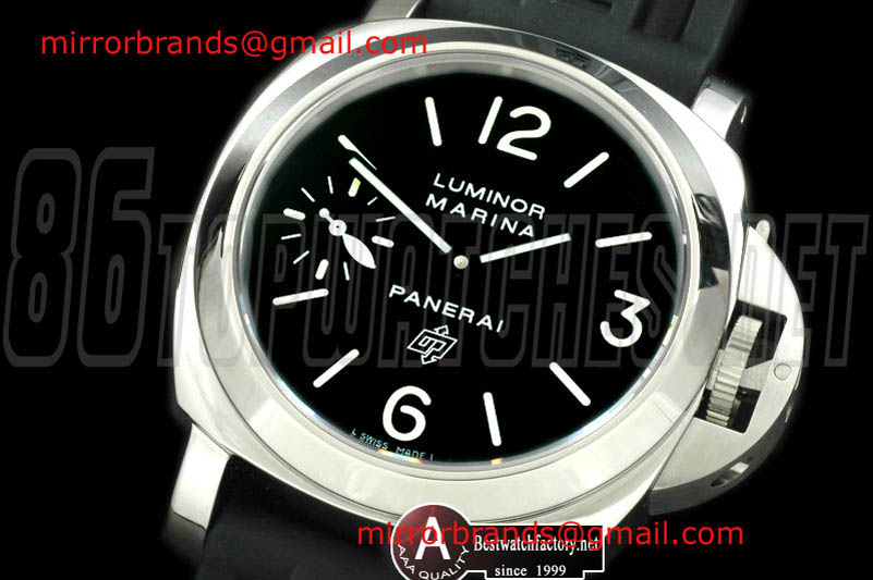 Luxury Officine Pam 005M NV SS/Rubber Black Dial A-6497