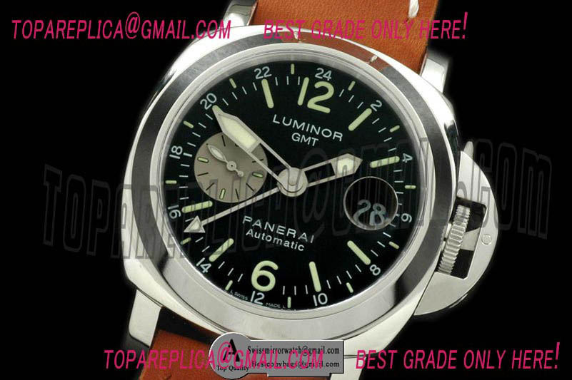 Panerai Pam 088I GMT SS/Leather Black A-7750 Replica Watches