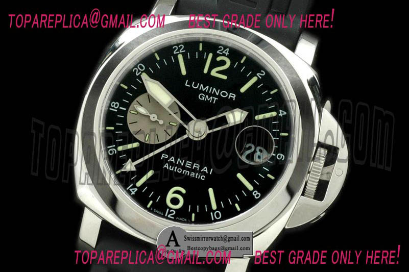 Panerai Pam 088I GMT SS/Rubber Black A-7750 Replica Watches