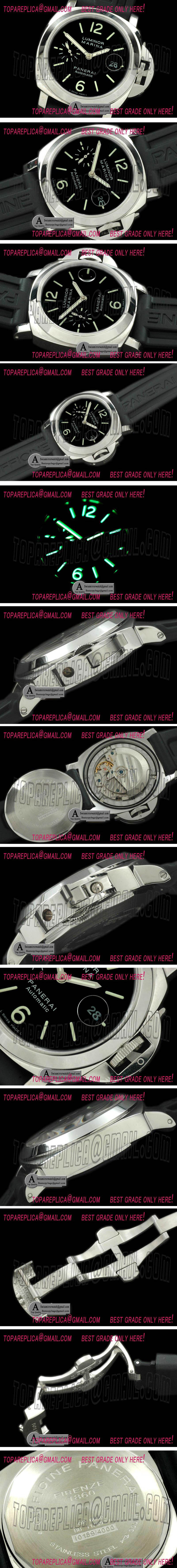 Panerai Pam 104I SS/Rubber Black Asia 7750 28800bph Replica Watches