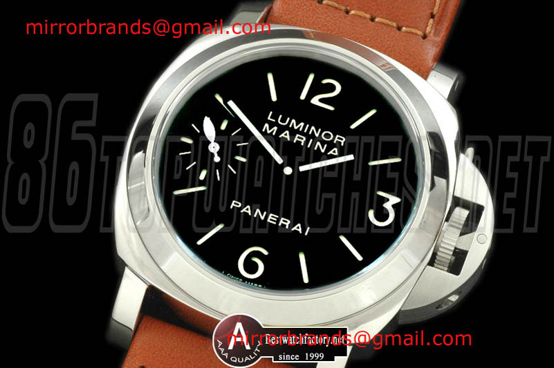 Luxury Officine Panerai Pam 111M NV SS/Leather Black Dial A-6497