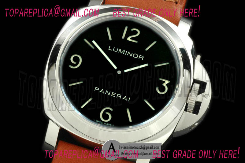 Panerai PAM112 M series NV SS/Leather Black Unitas 6497