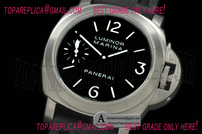 Panerai Pam 177 N Titanium/Rubber Black Asia 6497 Replica Watches