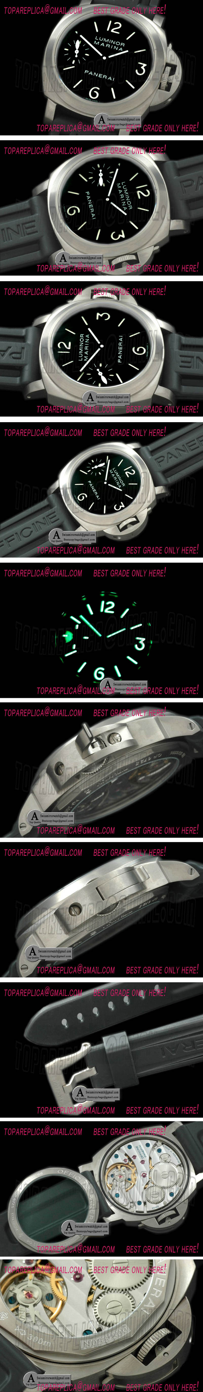 Panerai Pam 177 N Titanium/Rubber Black Asia 6497 Replica Watches