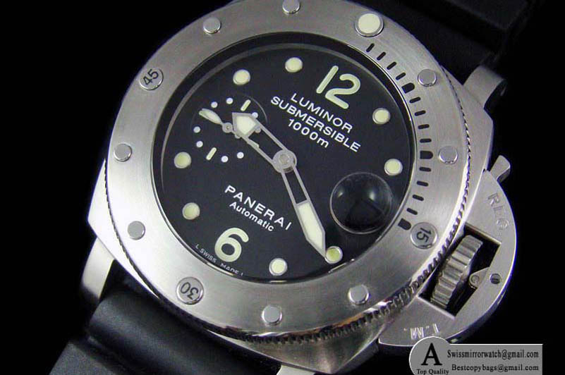 Officine Panerai Pam 243 Submersible SS/Rubber Replica Watches